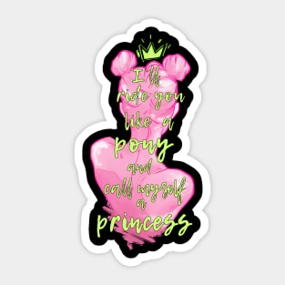 Pink Pony Princess Sticker